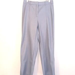 7 For All Mankind Blue Faux Leather Straight Leg Cropped Pants in Size L (NWT)